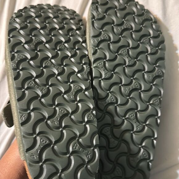 Birkenstock Boston Soft Footbed Suede Leather - Olive Green 9 - Picture 7 of 7